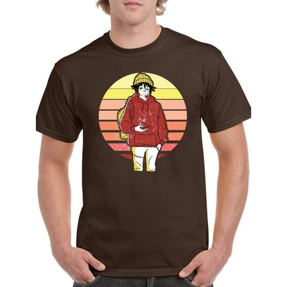 Cool Anime Main Character T-Shirt Men -Smartprints Designs, Male XX-Large