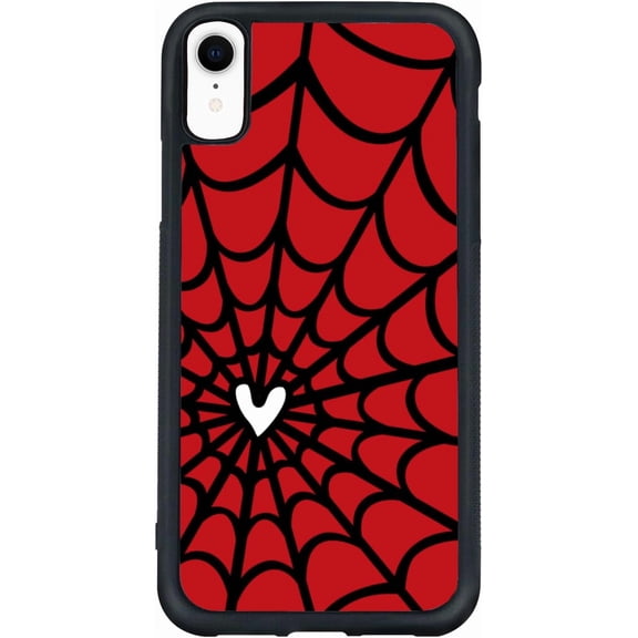 Cool Anime Phone Case for iPhone XR Trendy Spider Webs Pattern Design Phone Case