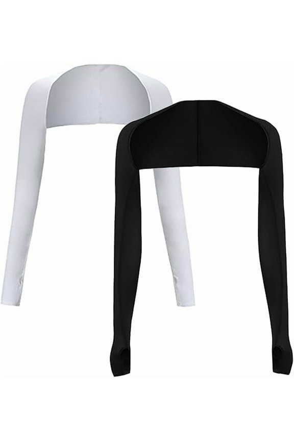 Cool Arm Sleeves 2-Pack, Sun Protection UPF 50+ with Finger Hole Design, Breathable UV Protection Arm Covers for Golf, Driving, Fishing, Outdoor Sports