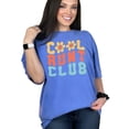 thumbnail image 1 of Cool Aunt Club, Group of Aunties, Groovy Retro Wavy Text, Flo Blue Comfort Colors T-Shirt, Large, 1 of 1