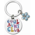thumbnail image 1 of Cool Aunt Club Keychain Gifts for Auntie Gifts Keychain for Women Aunties Birthday Gifts from Niece Nephew Best Aunty Key Chain Gifts from Niece Nephew Colorful Blue Flower Keychains for Aunts, 1 of 6