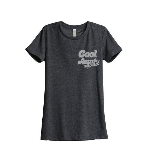 Cool Aunt Squad Women's Fashion Relaxed T-Shirt Tee Charcoal Grey Large