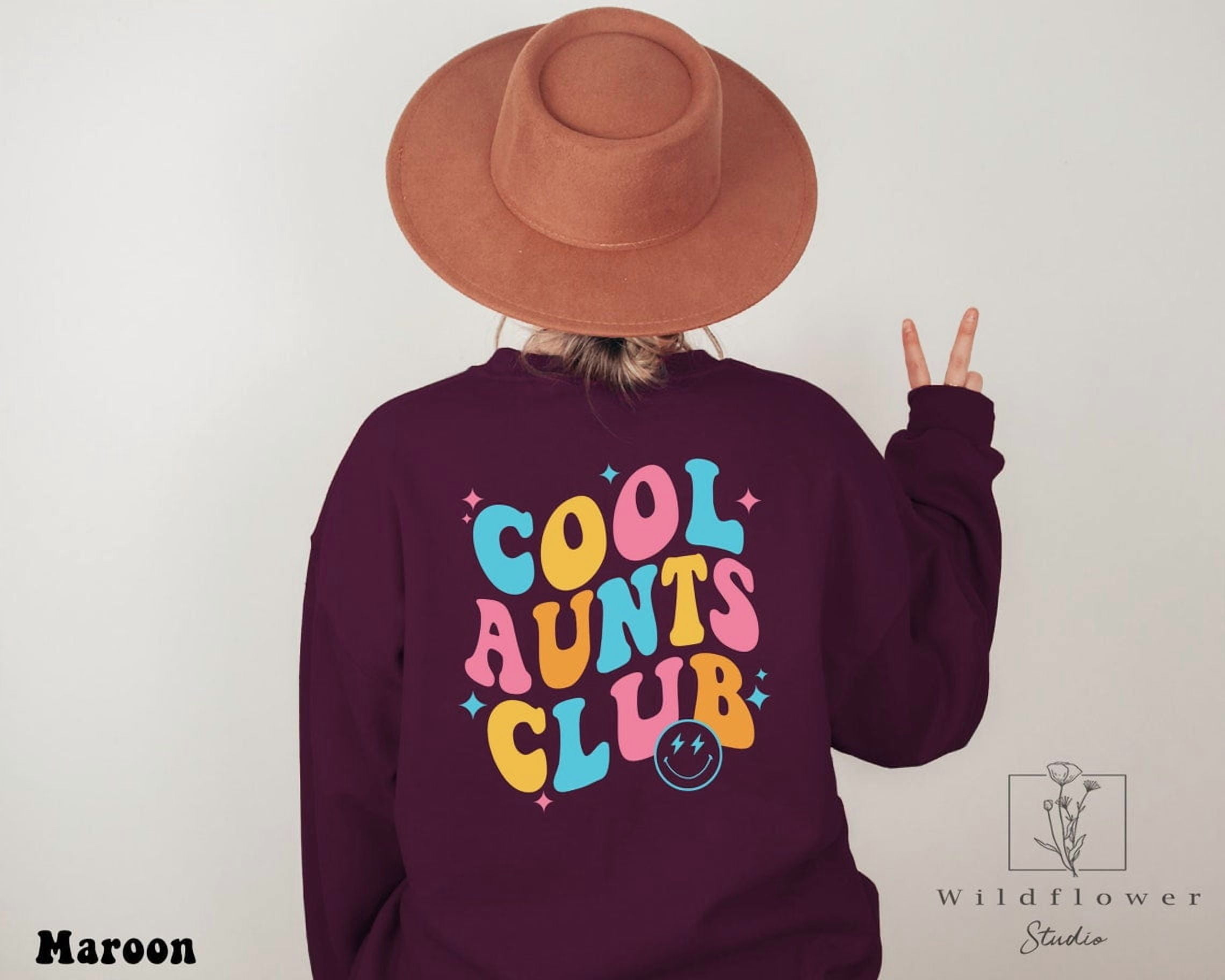 Cool Aunts Club Sweatshirt Leopard Aunt Birthday,Boho Bubble | Inspire Uplift