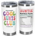 thumbnail image 1 of Cool Aunts Club Tumbler 20oz - Birthday Presents, Auntie Christmas Gift Ideas for Best Aunt Ever - Aunt Birthday Gifts Travel Mug - Cool Gifts for Aunts - In My Auntie Era Coffee Tumbler, 1 of 6