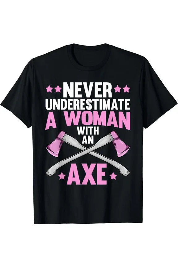 Cool Axe Throwing For Women Girls Ax Thrower Tree Lumberjack T-Shirt Unisex S-5XL Hot Trending Shirt, Vintage Birthday Gift