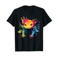 thumbnail image 1 of Cool Axolotl on colorful painted Axolotl T-Shirt, 1 of 5