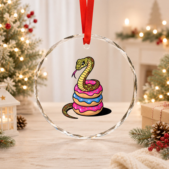 Cool Ball Python Art For Reptile Snake Glass Ornament