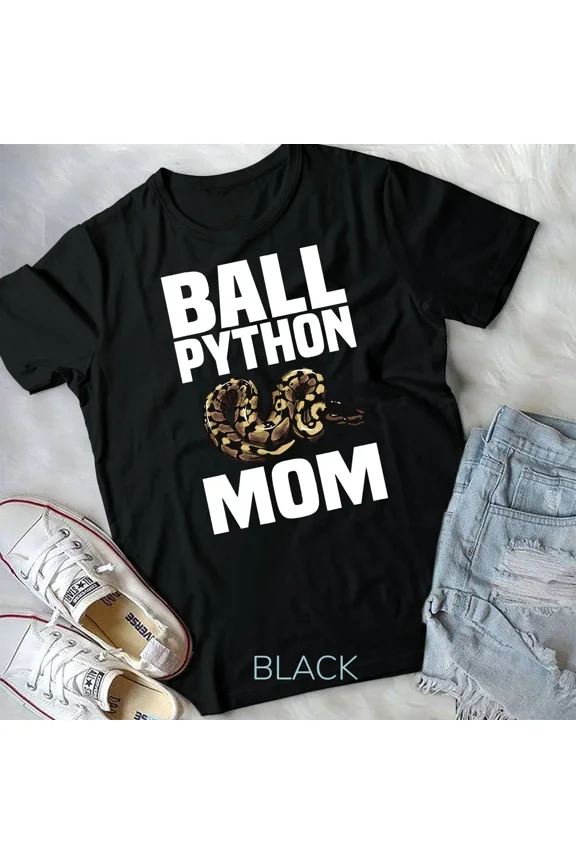 Cool Ball Python For Mom Women Herpetology And Reptile Snake Graphic Design Art Unisex T-Shirt Y0613, Up to Size 5XL