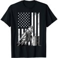 thumbnail image 1 of Cool Barrel Racing For Men Women Barrel Racer Rodeo US Flag T-Shirt, 1 of 4