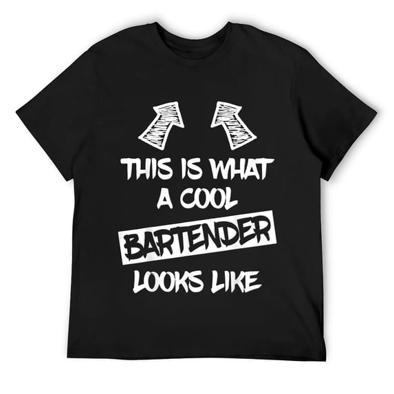 Cool Bartender Funny Saying Bartenders Bartending Mens T-Shirt Black 4XL