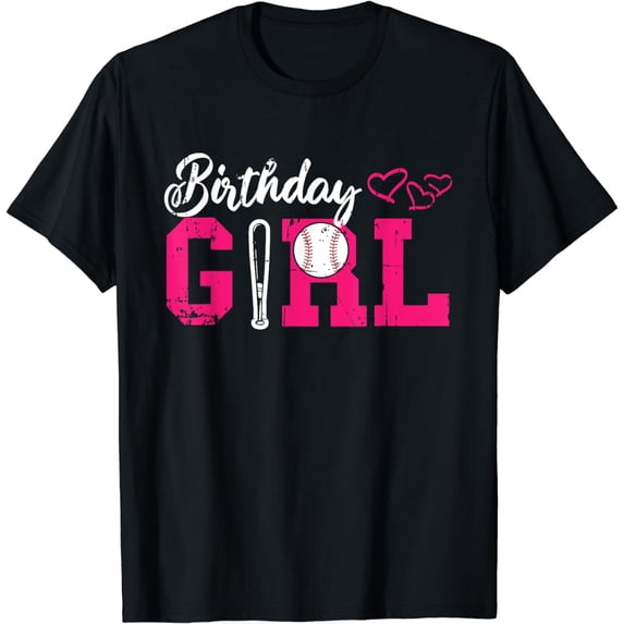 Cool Baseball Birthday Girl T-Shirt
