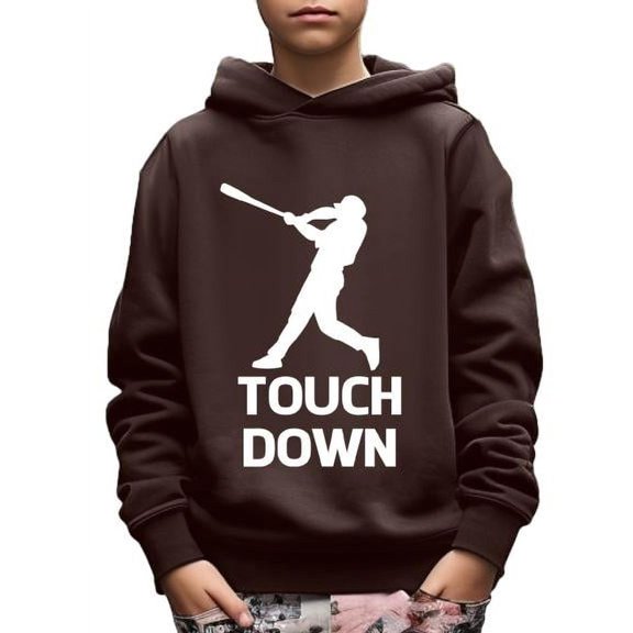 Cool Baseball Player Print Boys Casual Pullover Long Sleeve Sweatshirt Hoodies Tops