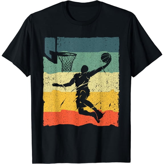 Cool Basketball Art For Men Women Vintage Basketball Player T-Shirt