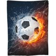 thumbnail image 1 of Cool Basketball Ball Throw Blanket Super Soft Warm Boy Bedding Bed Blankets for Couch Bedroom Sofa Office Car, All Season Cozy Flannel Plush Blanket for Girls Boys Adults, 60"X50", 1 of 6