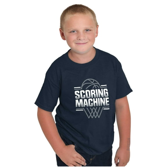 Cool Basketball Scoring Machine Boys Kids T Shirt Tees Tops Teen Brisco Brands L