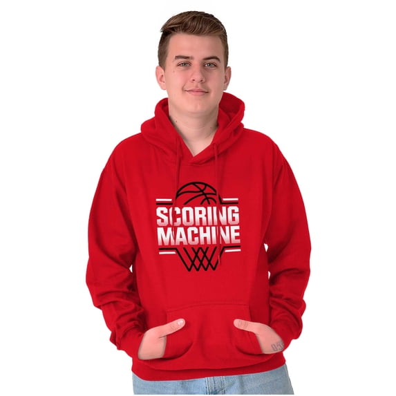 Cool Basketball Scoring Machine Men's Big & Tall Graphic Hoodie Brisco Brands 4X