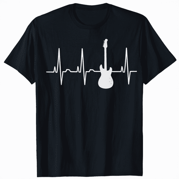 Cool Bass Guitar Heartbeat Design For Bass Player Men Women T-Shirt