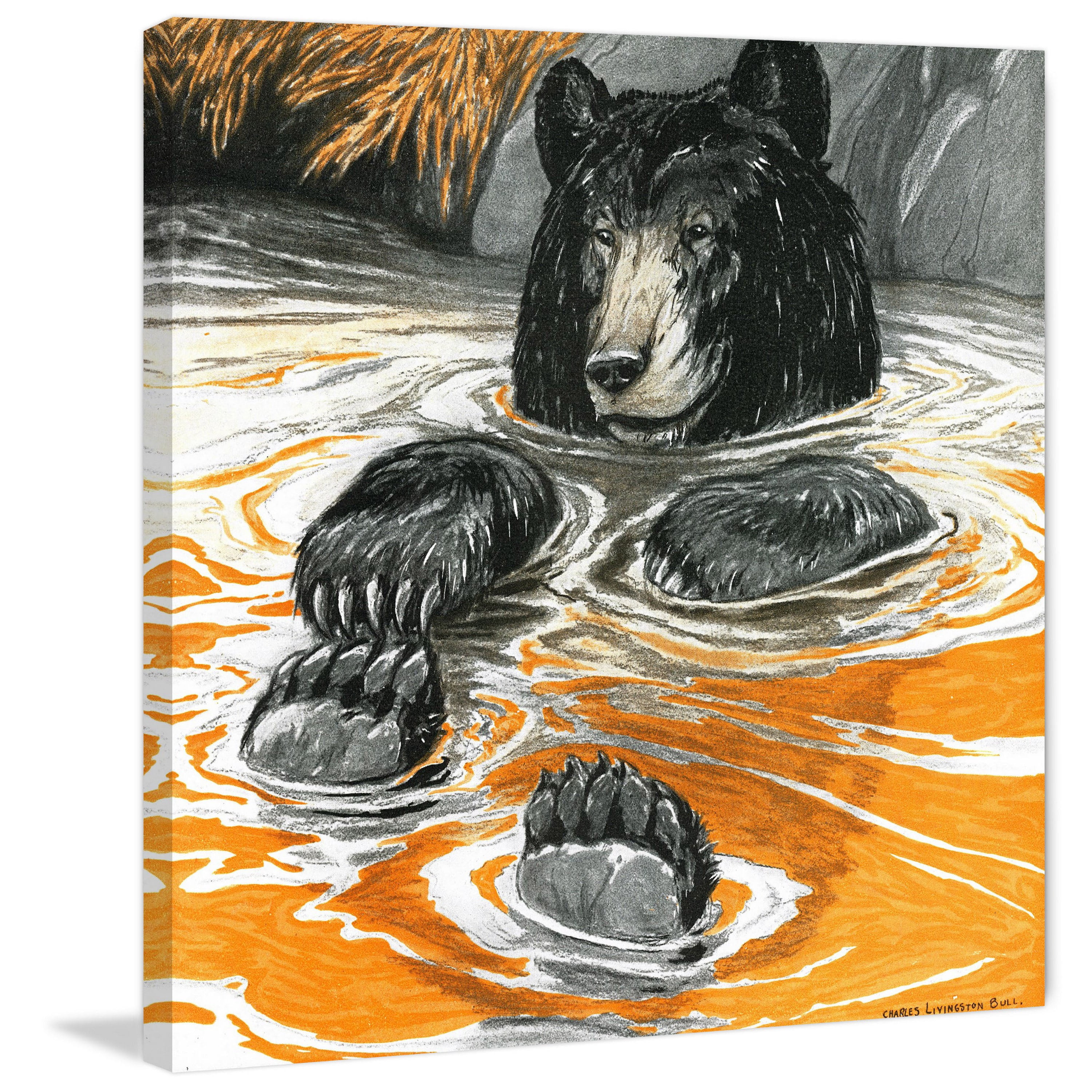 "Cool Bear" Painting Print on Wrapped Canvas