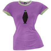 Cool Bear Womens Pajama Ringer T-Shirt - Small