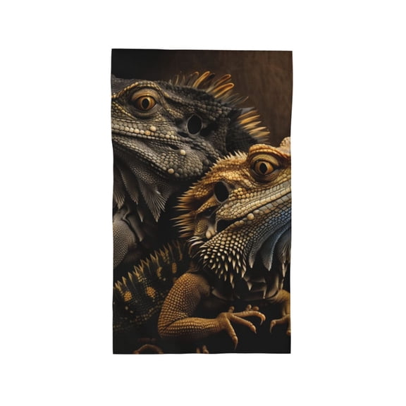 Cool Bearded Dragon Lizards 27.5" x 16" Ultra Soft Hand Towel, Face Wash Cloth for Bathroom, Gym, Travel, Pool