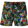 Cool Beer 3d Printed Beach Shorts Pants Mens Casual Hawaii Board Shorts