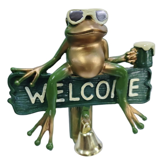 Cool Beer Frog Welcome bells Decorative Door Hanger Doorbell Gifts Chill Frog Doorbell