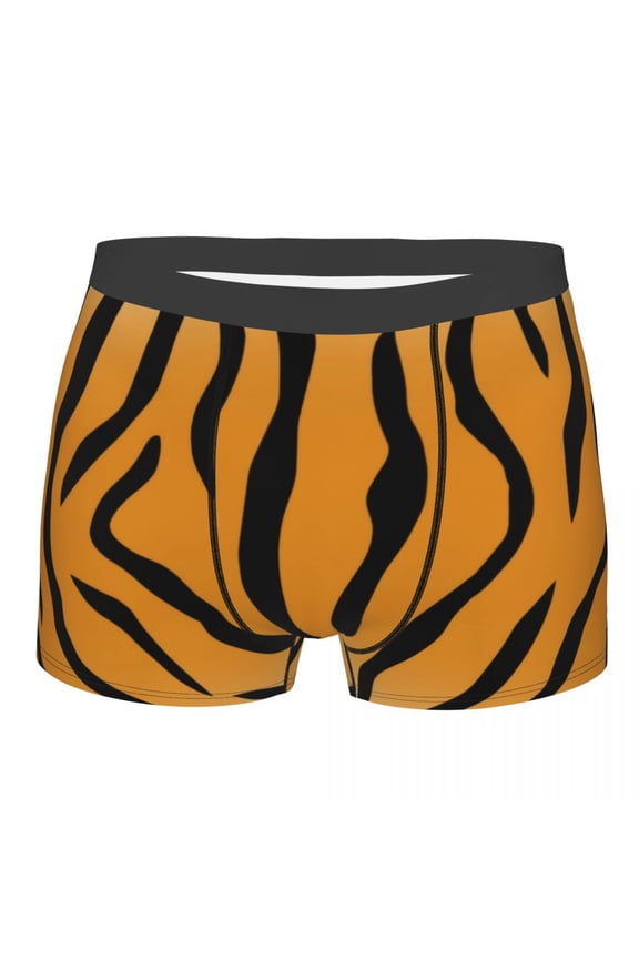 Tiger Stripe Pattern Underwear Men Sexy Printed Animal Texture Boxer Shorts Panties Briefs Breathbale Underpants