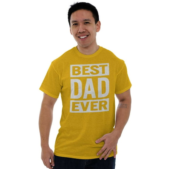 Cool Best Dad Ever Father's Day Men's Big & Tall Crewneck Graphic Tee Brisco Brands 3X