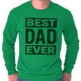 thumbnail image 1 of Cool Best Dad Ever Father's Day Men's Long Sleeve Tee T Shirt Brisco Brands 2X, 1 of 7