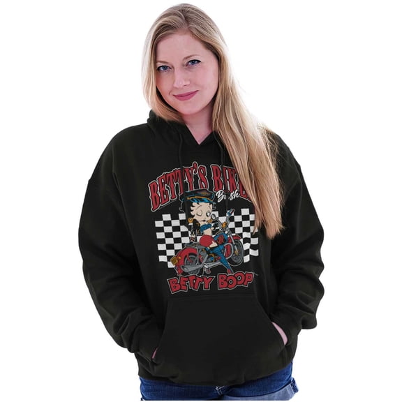 Cool Betty Boop Biker Bash Cartoon Hoodie Sweatshirt Women Brisco Brands S