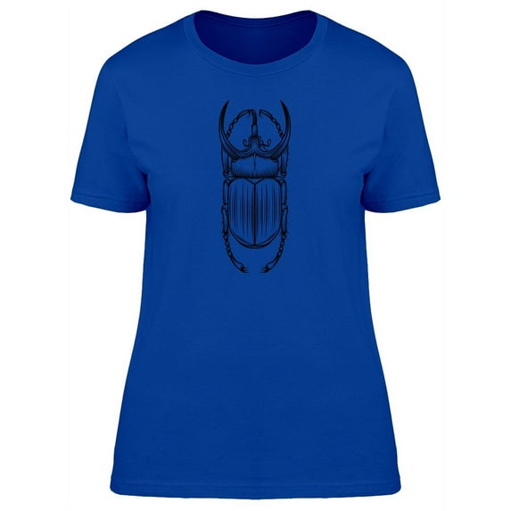 Cool Big Beetle Sketch T-Shirt Women -Image by Shutterstock, Female Small