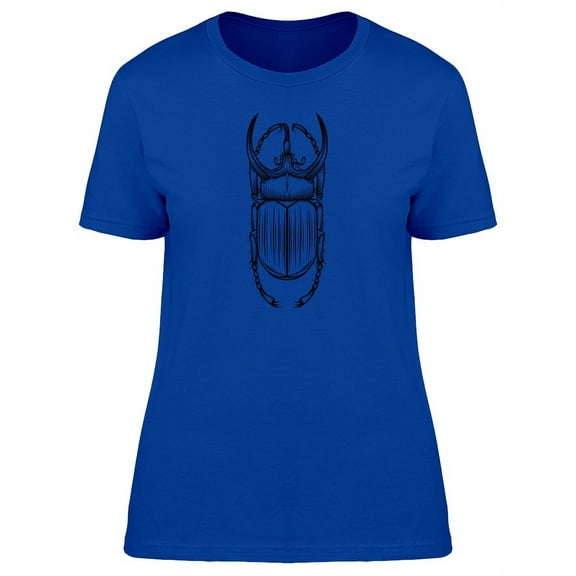 Cool Big Beetle Sketch T-Shirt Women -Image by Shutterstock, Female x-Large