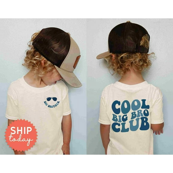 Cool Big Bro Club Shirt, Cute Sibling Toddler Outfit, Promoted To Big Brother Outfit, Baby Announcement Gift For Kid, New Born, Baby Shower Gift, New Parents Gift