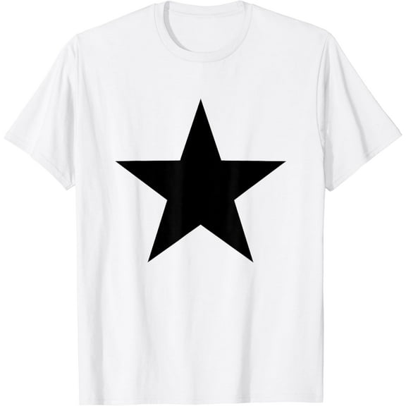 Cool Big Large Black Star T-Shirt