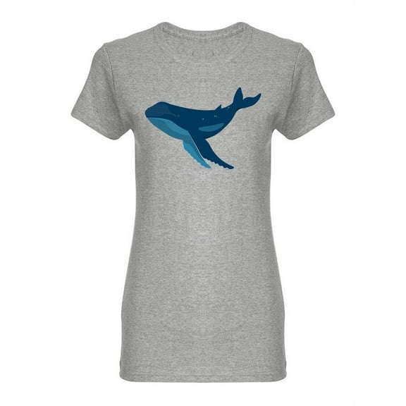 Cool Big Whale Shaped T-Shirt Women -Image by Shutterstock, Female Large