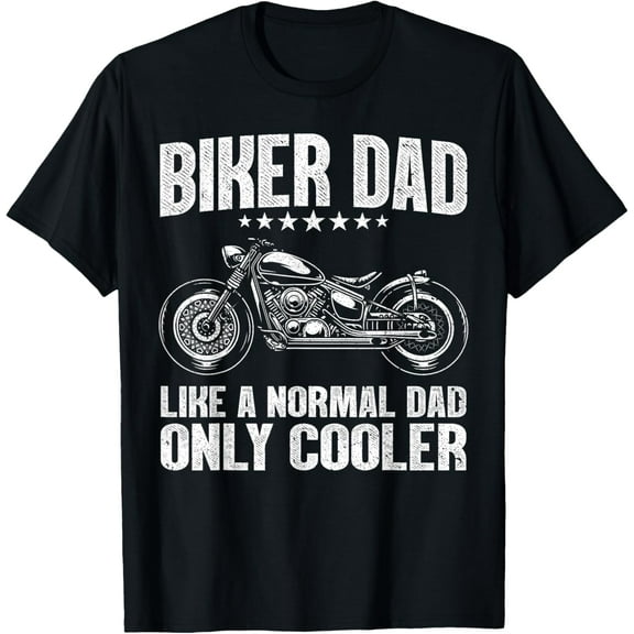 Cool Biker Design For Dad Men Motorcycling Motorcycle Biker T-Shirt men and women can wear, black, white, gifts