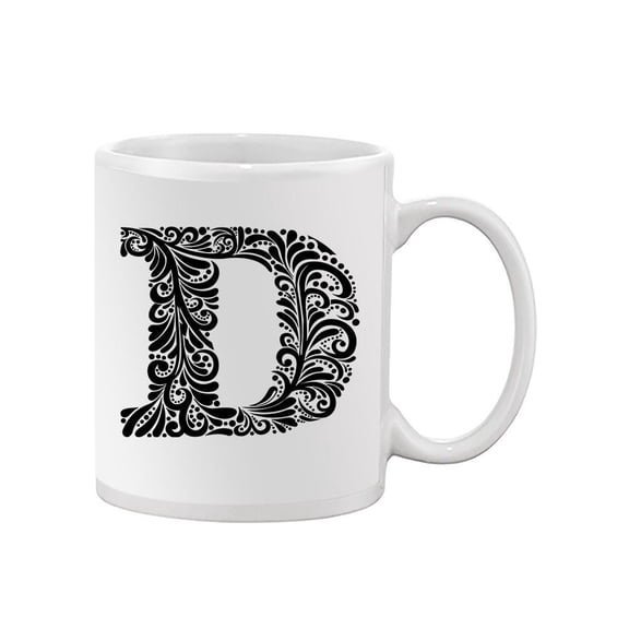 Cool Black And White Letter D  Mug Unisex's -Image by Shutterstock