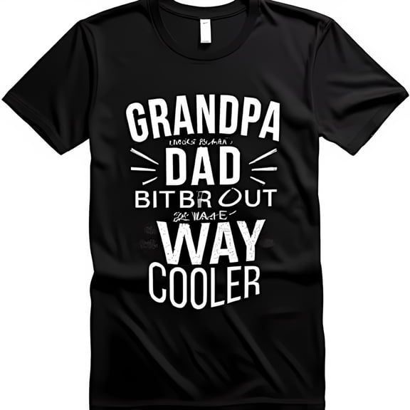 Cool Black T-Shirt with Bold Grandpa (Looks 85 Acts 45) Graphic Design