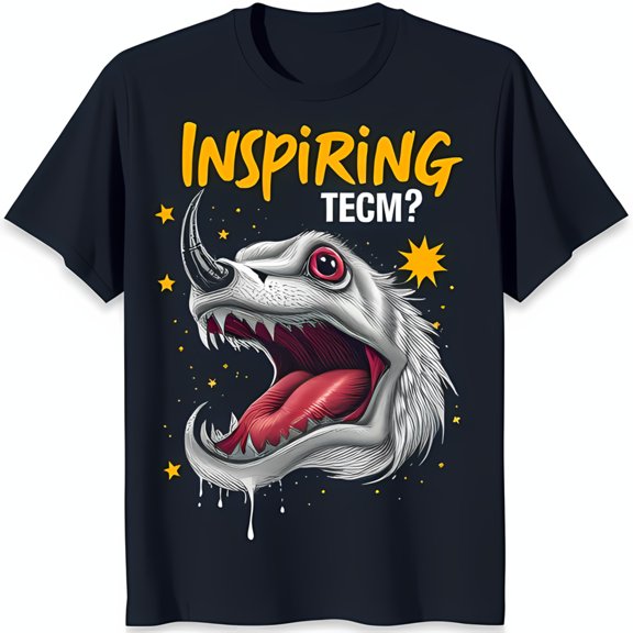 Cool Black T-Shirt with Graphic Yellow Stars & Fun Text