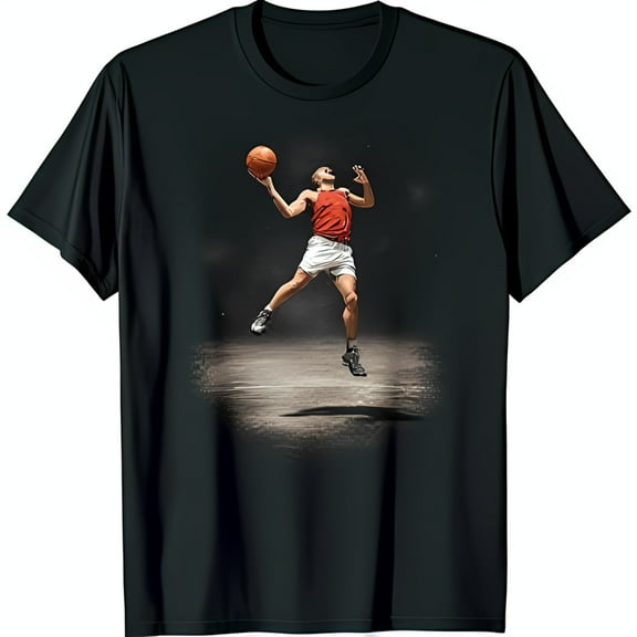 Cool Black T-Shirt with Player Graphic for Fans