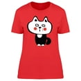 thumbnail image 1 of Cool Black & White Cat Doodle T-Shirt Women -Image by Shutterstock, Female Large, 1 of 2