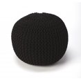 thumbnail image 1 of Cool Black Woven Pouf Ottoman, 1 of 3