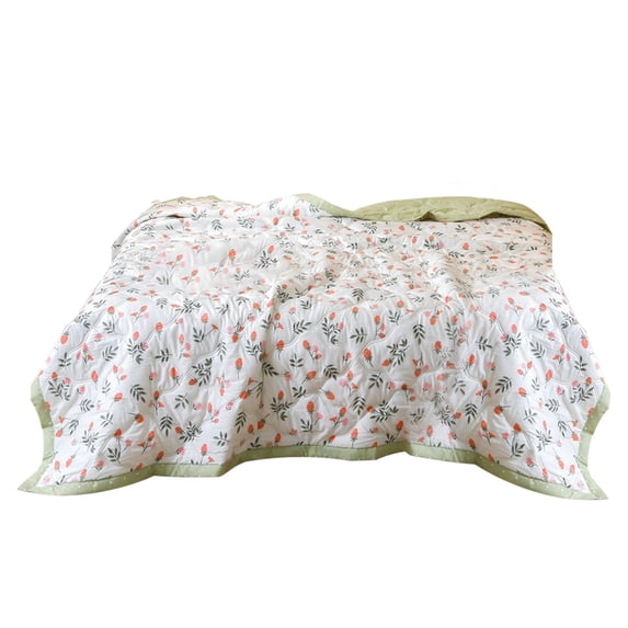 Cool Blanket for Sleeping,Hwkond Summer Quilt Washed Cotton Summer Cool Quilt Conditioning Printed Summer Quilt Student Dormitory Quilt Core Activity Gift Quilt,150x200cm