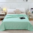 thumbnail image 1 of Cool Blanketair-conditioning Quilt - A Must-have Cool Quilt for The Bedroom During Summer Travel - Heat-dissipating Quilt - Skin-friendly Washed Cotton for, Mint Green, 1 of 8