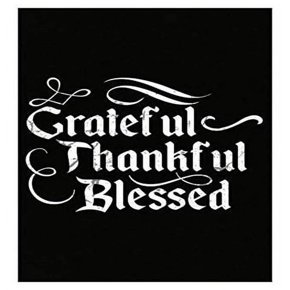 Grateful Thankful Spiritual Poster - 13x19 - Wall Decor Gift