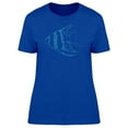 thumbnail image 1 of Cool Blue Aquarium Fish Doodle T-Shirt Women -Image by Shutterstock, Female x-Large, 1 of 2