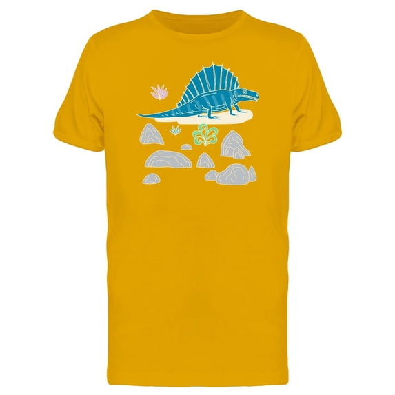Cool Blue Dinosaur Doodle Tee Men's -Image by Shutterstock
