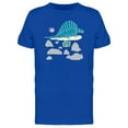 thumbnail image 1 of Cool Blue Dinosaur Doodle T-Shirt Men -Image by Shutterstock, Male XX-Large, 1 of 2