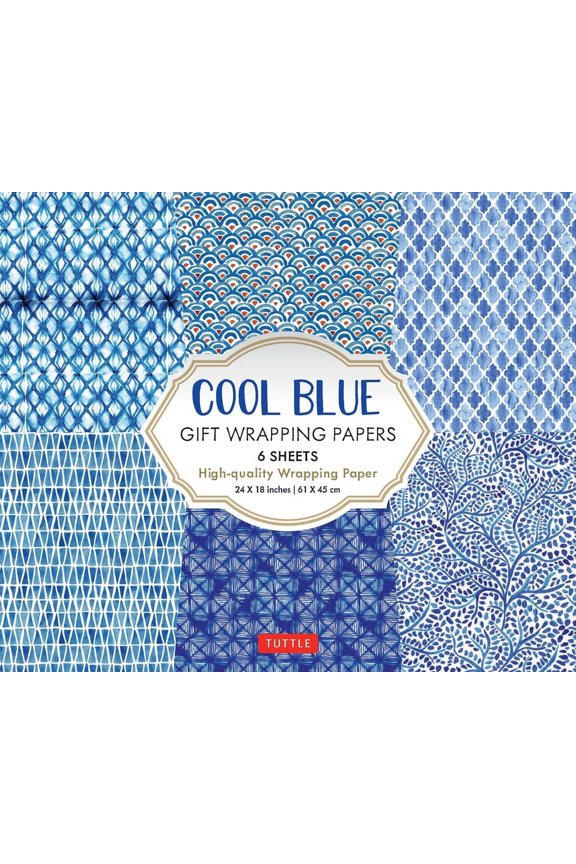 Cool Blue Gift Wrapping Papers - 6 Sheets: 24 X 18 Inch (61 X 45 CM) Wrapping Paper (Other)