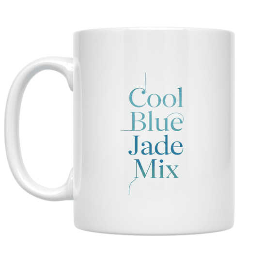 Cool Blue Jade Mix - Tea Lover - 11 oz Ceramic Coffee Mug